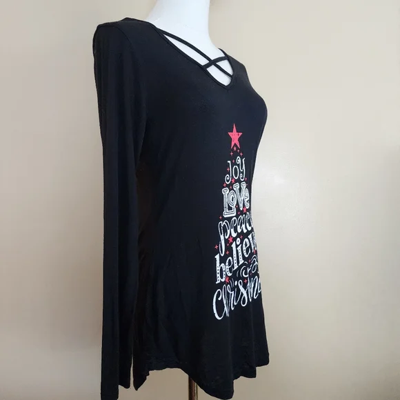 Black Christmas Top, Women's Small - Picture 5 of 11